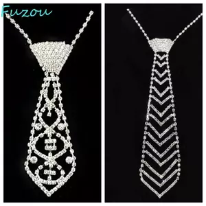 FUZOU Cà Vạt Kim Cương Giả, Cà Vạt Nữ Lấp Lánh Sáng Bóng, Kim Loại Thời Trang Tiếng Anh Quý Ông Phong Cách Dây Buộc Tiệc Cưới