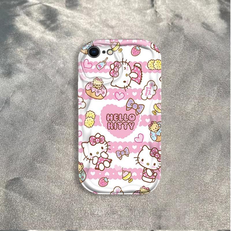 Ốp Silicon Hoạt Hình Cho iPhone 6 6S 6 Plus 6S Plus 7 8 Plus SE 2020 Vỏ Điện Thoại Mềm 3D TPU Kitty Girl Sinh Viên Ốp Lưng Chống Sốc