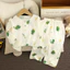Hoạt Hình Mới Bộ Đồ Ngủ Trẻ Em Cotton Mỏng Dài Tay Quần Dài Phù Hợp Với Bé Trai Nhà Bé Gái Mùa Hè Điều Hòa Phù Hợp Với