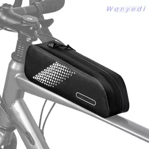 Túi ống trên xe đạp WANYEDI, Túi ống trước xe đạp 24,7 x 5,6 x 8cm chống nước, Túi khung xe đạp 15L nhẹ di động Đi xe hàng ngày