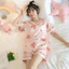Bộ Đồ Ngủ Nữ Mùa Hè Ngắn Tay Kiểu Mỏng Giả Lụa Dễ Thương Cho Nữ Học Sinh Mùa Hè Bộ Hai Chiếc