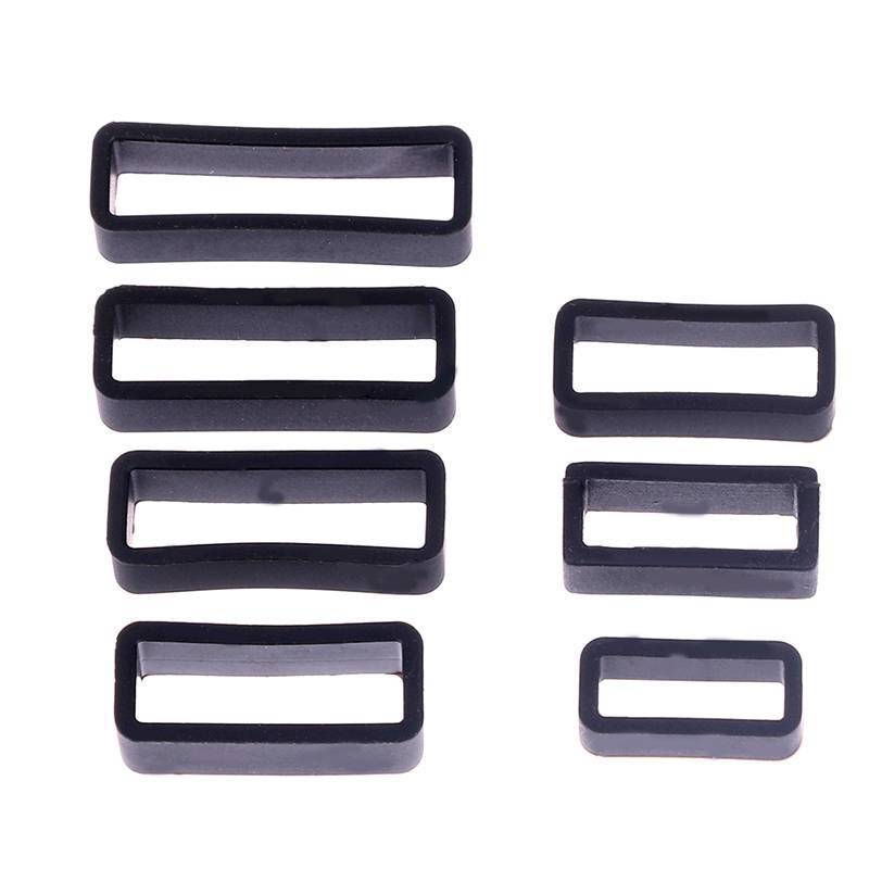 Alittlesetrtu Dây đeo đồng hồ silicon màu đen Giữ vòng Vòng vòng cao su Giá đỡ 14-26mm. VN