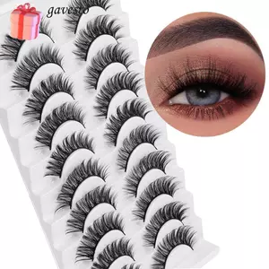 Lông mi giả GAVESTO, Lông mi giả lông mi giả dài không tàn nhẫn, Thời trang nữ Handmade Full Strip Dụng cụ trang điểm mắt Eye Lash Extension