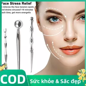 Trong kho mặt bấm huyệt châm cứu bút có thể thu vào chăm sóc mặt massager công cụ cá tuyết