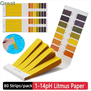 GREAT 80 Dải / gói Dải kiểm tra PH chuyên nghiệp, có thẻ điều khiển Giấy kiểm tra Litmus, Bộ điều khiển PH kiềm axit di động Kiểm tra đất