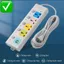 Ổ cắm điện đa năng 4 ổ + 2 USB, công tắc riêng từng ổ, an toàn và tiện lợi cho mọi gia đình.