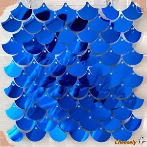 Phông nền Sequin CHEESELY, Khăn choàng hình đám cưới bằng kim sa lấp lánh cá, Trang trí tường, Áo tắm trẻ em bền bỉ Trang trí sinh nhật Hình nền
