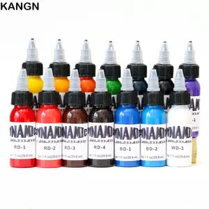 KANGN Tattoo Practice Color, Red Green White Blue Tattoo Ink, Chất Lượng Cao Đen Nâu Tím Hồng 30ML Tattoo Pigment