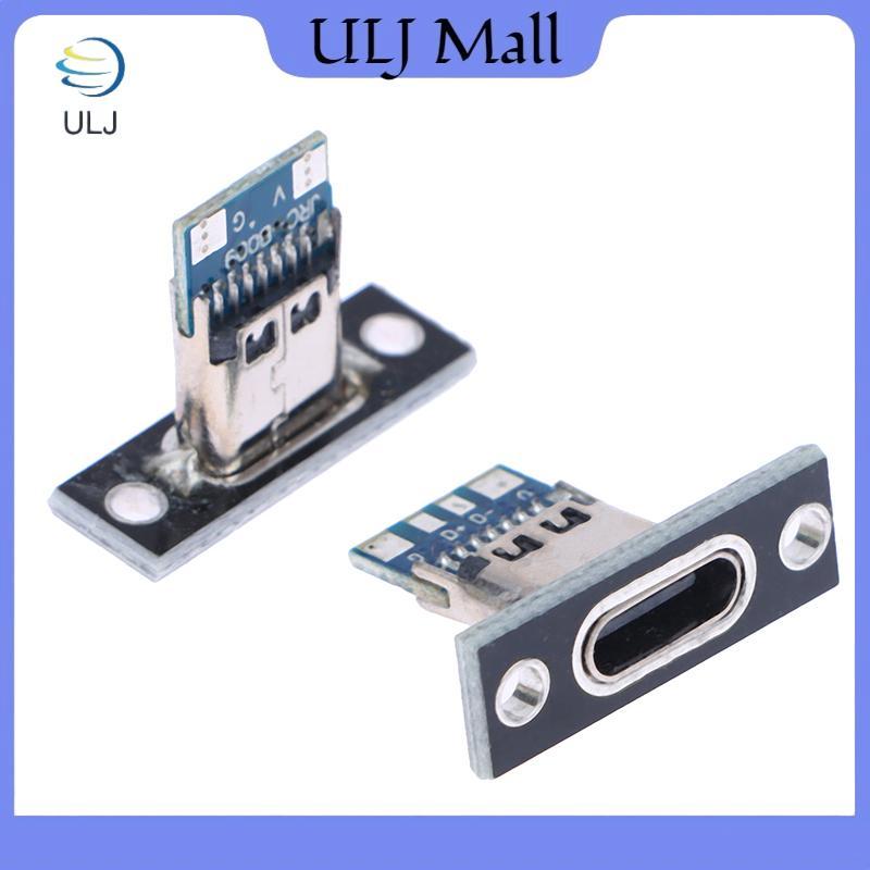 ULJ 10 chiếc USB 3.1 Type C Soet có tấm cố định vít Type-C USB Ja 3.1 Type-C 2Pin 4Pin Cổng kết nối nữ Ja Cổng sạc.