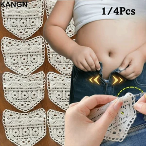KANGN 1 / Chiếc Quần Jean Thắt Lưng Mở Rộng, Bông Bà Bầu Eo Kéo Dài, Điều Chỉnh Rỗng Ren Dây Thắt Lưng DIY Trang Phục May Dụng Cụ