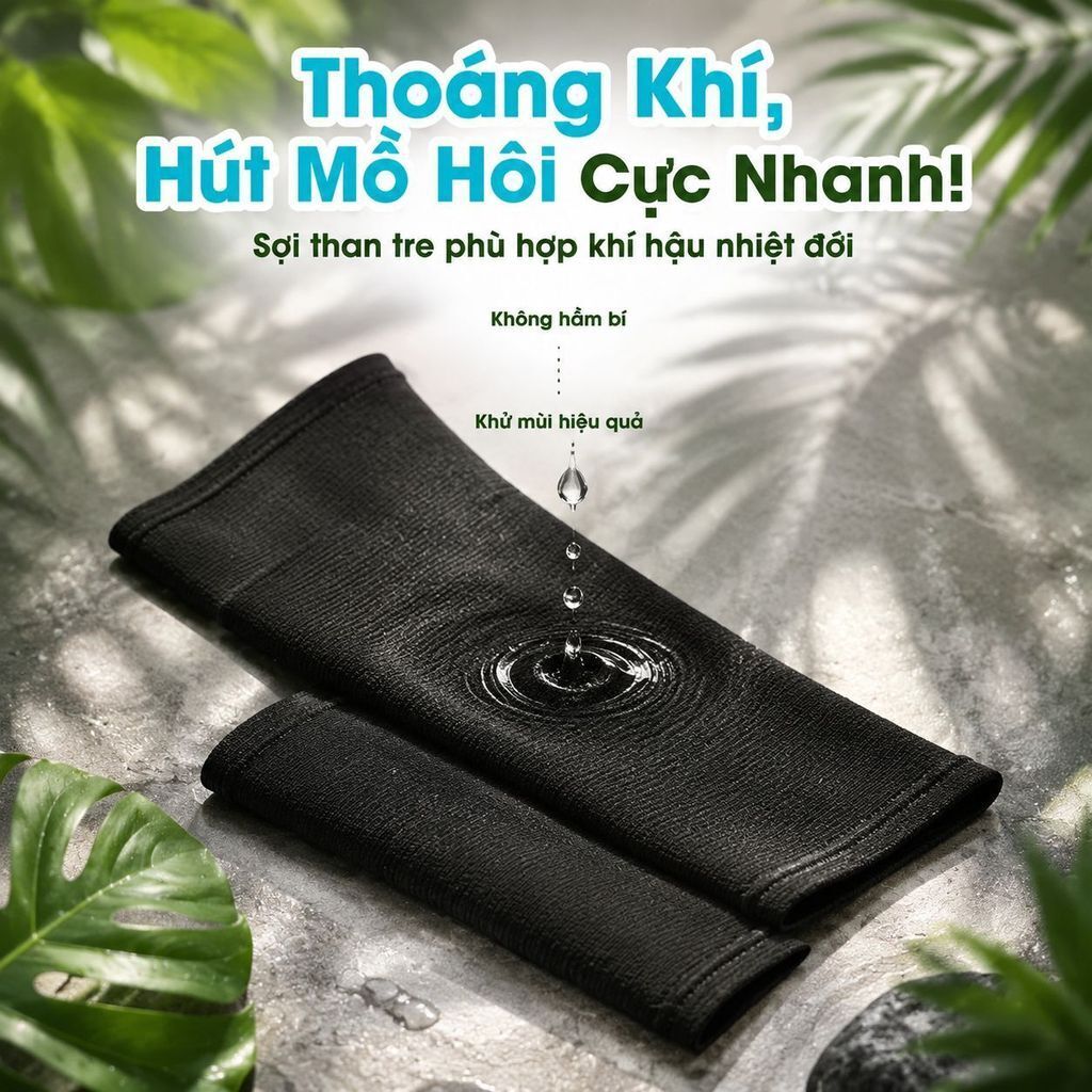 🔥Giá sốc🔥Than Tre Giữ Nhiệt Mỏng Bảo Vệ Gối/Thoáng Khí Đạp Xe Bảo Vệ Gối/Đàn Hồi Chống Va Đập Thấm Hút Mồ Hôi Bọc Chân