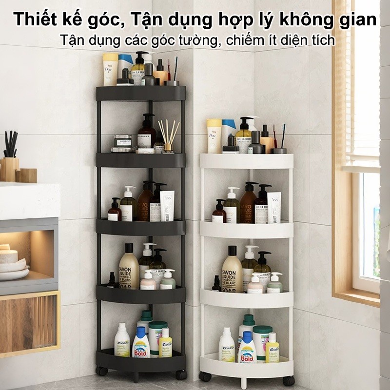 𝐎𝐥𝐢𝐟𝐞 Kệ thông minh Tận dụng góc chết Có bánh xe Khung inox chống gỉ  chắc chắn chịu lực tốt Đa tầng phân loại