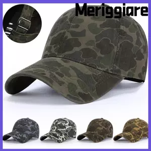 Mũ bóng chày MERIGGIARE, Mũ có đỉnh Camo thoáng khí có thể điều chỉnh, Mũ dạo phố vành cong thời trang dành cho nam nữ Unisex