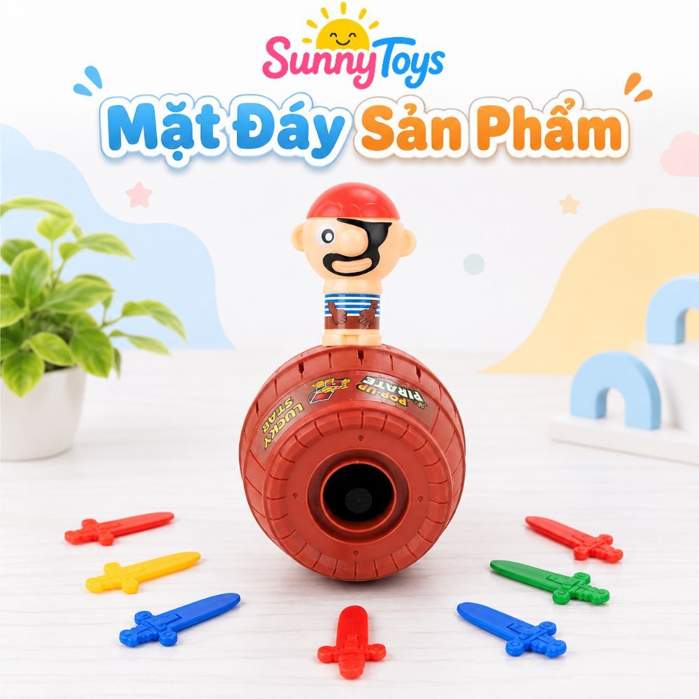 Đồ Chơi Thùng Hải Tặc Bật Nhảy SunnyToys - Trò Chơi Cắm Kiếm Vui Nhộn Cho Cả Gia Đình