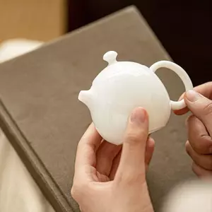 Da lộn Ngọc Trắng Sứ Ấm Trà Kung Fu Bộ Hộ Gia Đình Sáng Tạo Retro Có Bộ Lọc Ấm Trà Trung Quốc Nồi Đơn