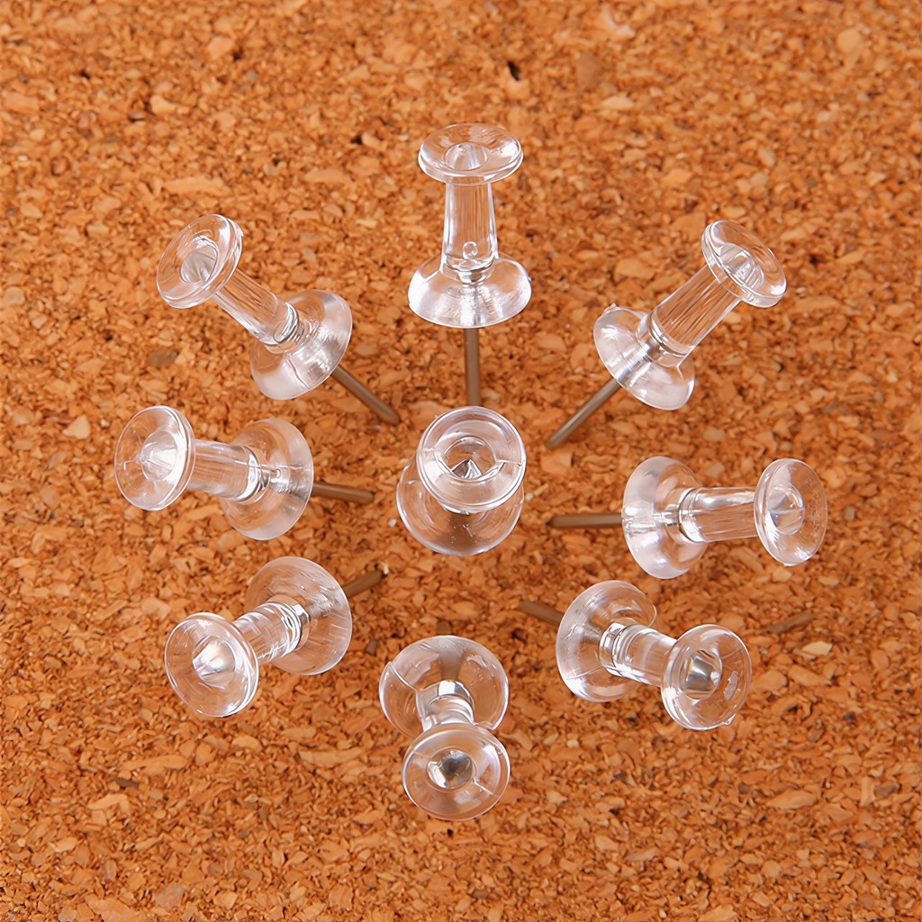 Set 100 (1 hộp) đinh ghim cài giấy trang trí K150/ K152 Ghim cài bảng bần, giấy tờ đinh treo tường - FE123