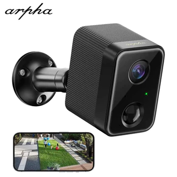 1 / 2 Chiếc Camera Wifi Arpha 1080P Camera Giám Sát Ngoài Trời & Gia Đình Âm Thanh 2 Chiều w / Báo Động Tầm Nhìn Ban Đêm Ip Camera Chống Thấm Nước Cloud Stg