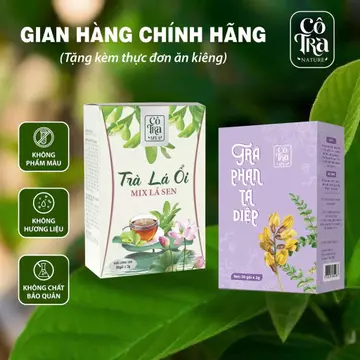 [COMBO] TRÀ LÁ ỔI MIX SEN + TRÀ PHAN TẢ DIỆP ( 1 hộp 30 gói ) lá sen, lá ổi, cỏ ngọt