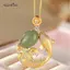 AqToCna Sterling Bạc Vàng Cá Koi Nelace Cho Nữ Hotan Ngọc Đuôi Zircon Retro Dân Tộc Trang Sức Quà Tặng AqToCna