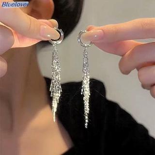 Bluelover 1 Cặp Kim Loại Phóng Đại Kéo Dài Bông Tai Thả Cho Nữ Bé Gái Thời Trang Tinh Tế Tòn Ten Bông Tai Phụ Kiện Trang Sức Quà Tặng Mới