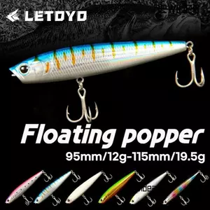 MỚIIDEA Nổi Popper Mồi, Thiết Kế Hợp Lý Lớp Phủ Laser Topwater Cứng Mồi Bút Chì, Hình Bút Chì Cứng Nổi Loại 12g / 19,5g Trọng Lượng Bass Mồi Câu Cá Nước Ngọt Câu Cá