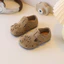 Giày Bé Gái Vải Nhung Phối Hoa Nổi 3D - Giày Bệt Bé Bông Dễ Thương Đế Mềm Chống Trượt Thời Trang