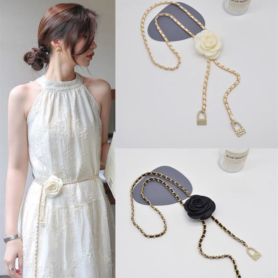 Dây chuyền thắt lưng phù hợp cho nữ Camellia Pearl 2026 Dây chuyền thắt lưng phù hợp cho nữ phong cách mới