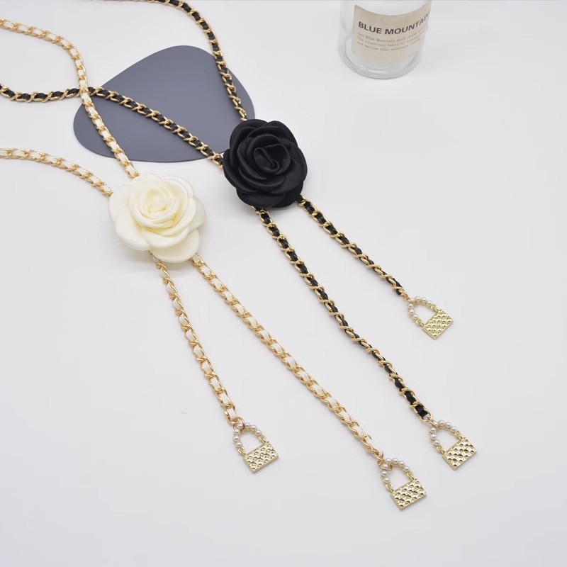 Dây chuyền thắt lưng phù hợp cho nữ Camellia Pearl 2026 Dây chuyền thắt lưng phù hợp cho nữ phong cách mới