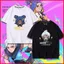 BH2 VALORANT Jett Neon trò chơi mùa hè Áo thun Anime tay ngắn Top HB2