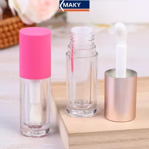 MAKY 1 / 3 Cái 6ml Mini Son Bóng Ống Có Cây Đũa Phép Trống Chai Du Lịch Có Thể Đổ Lại Lipsti Ống Hộp Đựng Mỹ Phẩm Paaging DIY VN