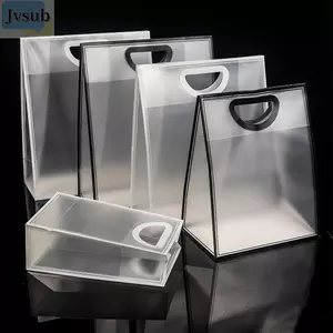 Túi quà tặng JVSUB PVC, Túi quà tặng trong suốt phong cách đơn giản bằng nhựa mờ, Túi Tote chống nước di động Tiệc cưới