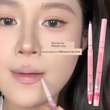 chì kẻ viền môi Zvev Mist Toot Lip Liner Tinh tế Silky Outline Hình dạng môi đi kèm với Cọ môi Hai đầu Máy mài bút chì sử dụng kép Lip Liner