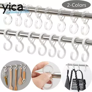 Móc khóa chống gió YICA, Móc treo quần áo có thể tái sử dụng hình chữ S, Quần áo mũ thực tế Quần áo chống mài mòn Đa chức năng Móc rèm tắm