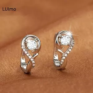 LUImo Bông tai giảm cân Bông tai Cubic Zirconia Kích thích huyệt Đốt cháy mỡ SBS