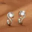 LUImo Bông tai giảm cân Bông tai Cubic Zirconia Kích thích huyệt Đốt cháy mỡ SBS