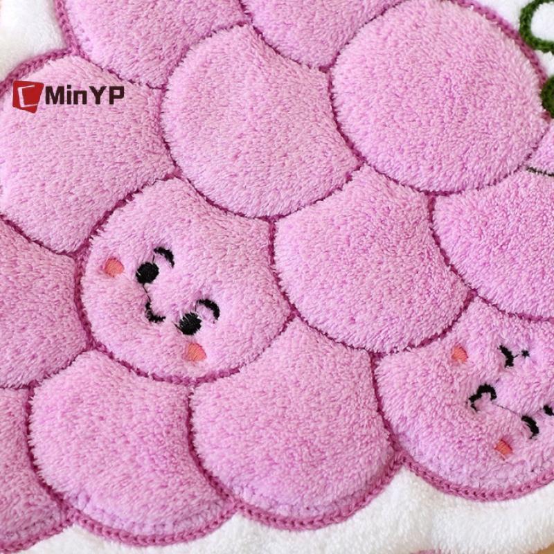 CyinYP Khăn Tay Trái Cây Nhà Bếp Thấm Hút Vải Lau Treo Qui Sấy San Hô Lông Cừu Rag Phòng Tắm Hoa Tay Vải Đồ Dùng Nhà Vinh Quang