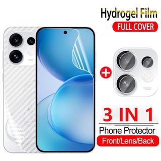 Dành Cho Reno16 Pro 5G 3 Trong 1 Hydrogel Cho Oppo Reno 16 Pro Plus F 16F 1 6 Reno 16Pro Reno16Pro + Reno16 F Reno16F 2026 Mặt Trước Mặt Sau Mềm Bảo Vệ Màn Hình Camera Mặt Sau Ống Kính Bảo Vệ