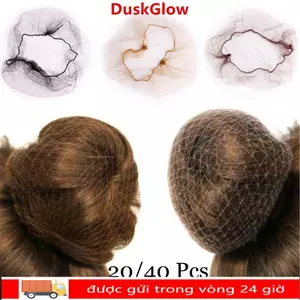 DUKGLOW 20 / 40 Chiếc Lưới Mịn Tóc Giả Cạnh Co Giãn Phụ Kiện Tóc Bun Cover