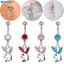 Bluelover Bướm Pha Lê Tòn Ten Bụng Nút Nhẫn Bằng Thép Không Gỉ Lấp Lánh Rốn Xuyên Cho Bể Bơi Đảng Trang Sức Thời Trang Mới
