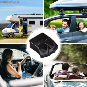 Giá đỡ cốc ô tô CODECOVED, Giá đỡ cốc đôi đa chức năng bằng nhựa, Hộp đựng bảng điều khiển bền bỉ Hộp đựng ghế ô tô màu đen chống mài mòn