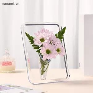 Bình khung ảnh Acrylic Bình hoa thủy canh hiện đại Giá đỡ cây để bàn Trang trí Quà tặng tại nhà Trang trí bàn cưới Trang trí trung tâm [VN]