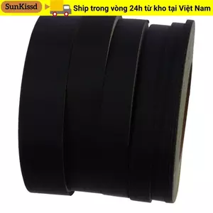 Băng vải SUNKISSD Acetate, Băng dính màu đen, Mạnh mẽ 30m / 98,4Ft Nhiệt độ cao một mặt cho máy tính xách tay Sửa chữa đàn Guitar tự động điện