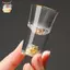 Cốc uống Vodka pha lê cao cấp, đáy đôi mạ vàng, ly rượu mạnh cho bar, quà tặng sang trọng ELWW