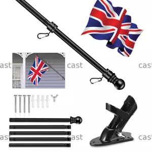 CAST 6ft Cột Cờ Có Thể Gập Lại Giá Treo Tường Đế Cột Cờ Kính Thiên Văn Cột Cờ Cực