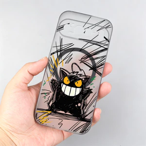 Dành Cho Google Pixel 10 Pro XL 10A 9 Pro 9A 8 Pro Pixel 7 Pro 7A 6Pro "Graffiti Pikachu Gengar" Vỏ Điện Thoại Từ Tính Mềm Micro Matte / Chống Trầy Xước / Chống Vân Tay / Slim Google Cover