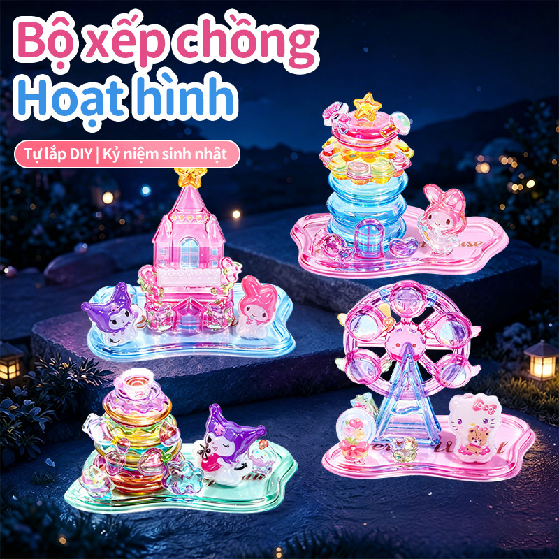 Sticker 3D nổi xếp chồng hoạt hình dễ thương đồ chơi trẻ em sáng tạo dán trang trí DIY handmade hot
