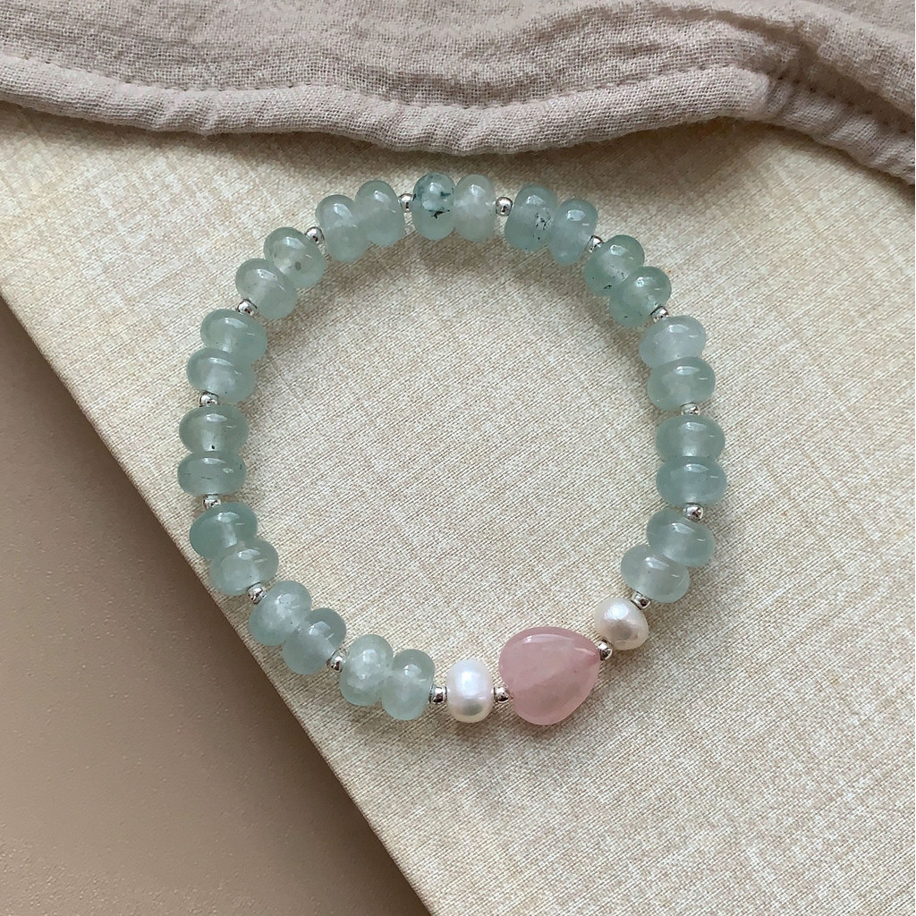 Vòng tay Chalcedony tự nhiên trong suốt phong cách Trung Quốc mới