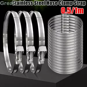 Dây đeo kẹp ống 0,5 / 1m TUYỆT VỜI, Khóa buộc cáp có thể điều chỉnh bằng thép không gỉ, Kẹp ống ống linh hoạt để cố định đường ống