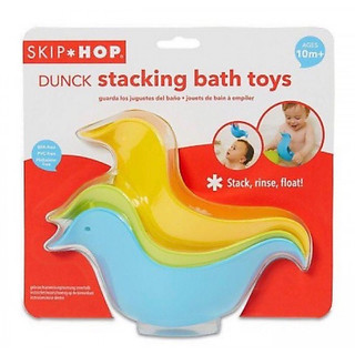 Set 3 đồ chơi nhà tắm vịt con cho bé , chất lượng an toàn S.Kip H.op - Dunck Stacking bath toys
