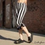 Quần Capri nữ Quần legging đáy chuông sọc mỏng vừa vặn thanh lịch để mặc hàng ngày